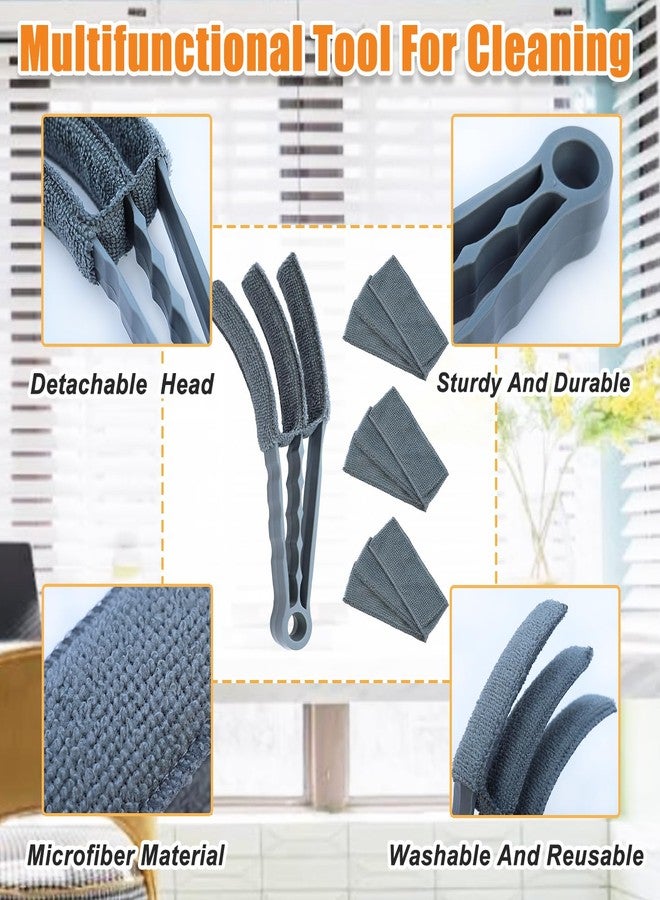 BAIDOON Microfiber Feather Duster, Window Blind Duster Brush, Blind Cleaner Tools for Window Blinds, Air Conditioner Vents, Fans, Car Vents - 1 Brush with 4 Microfiber Sleeves - Image 4